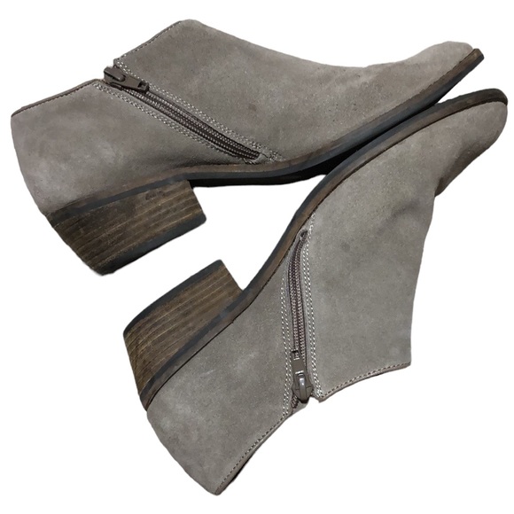 LUCKY BRAND | Women’s Taupe Faithly Suede Almond Toe Ankle Boot Booties size 8 - Picture 10 of 12